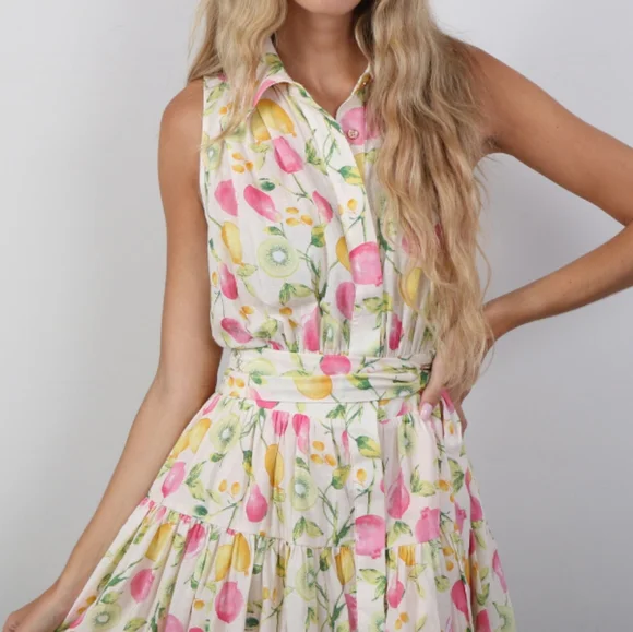 Cynthia Rowley Linen Blend Summer Dress - Picture 8 of 10